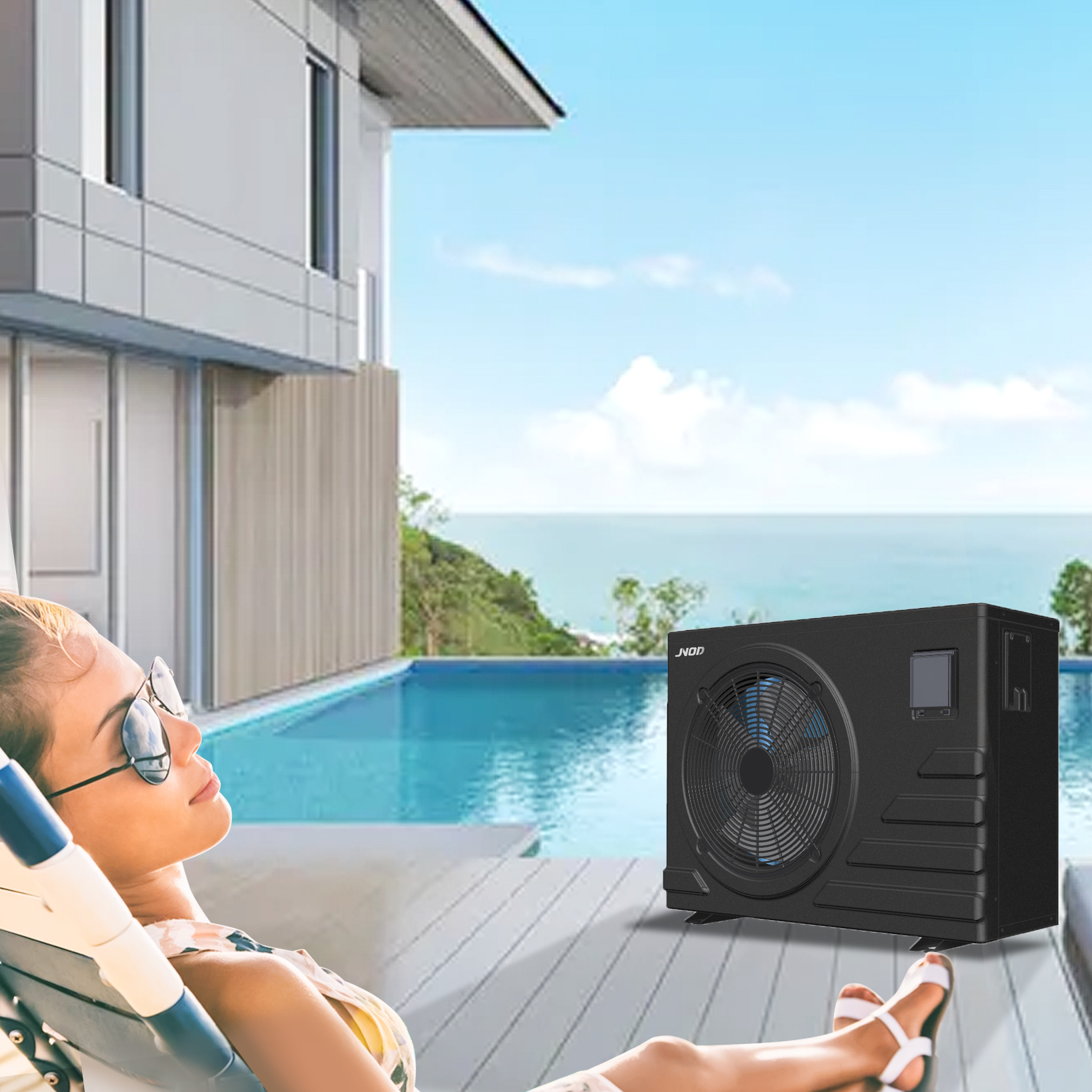 Spa Low Ambient Swimming Pool Heat Pump For Villa Family