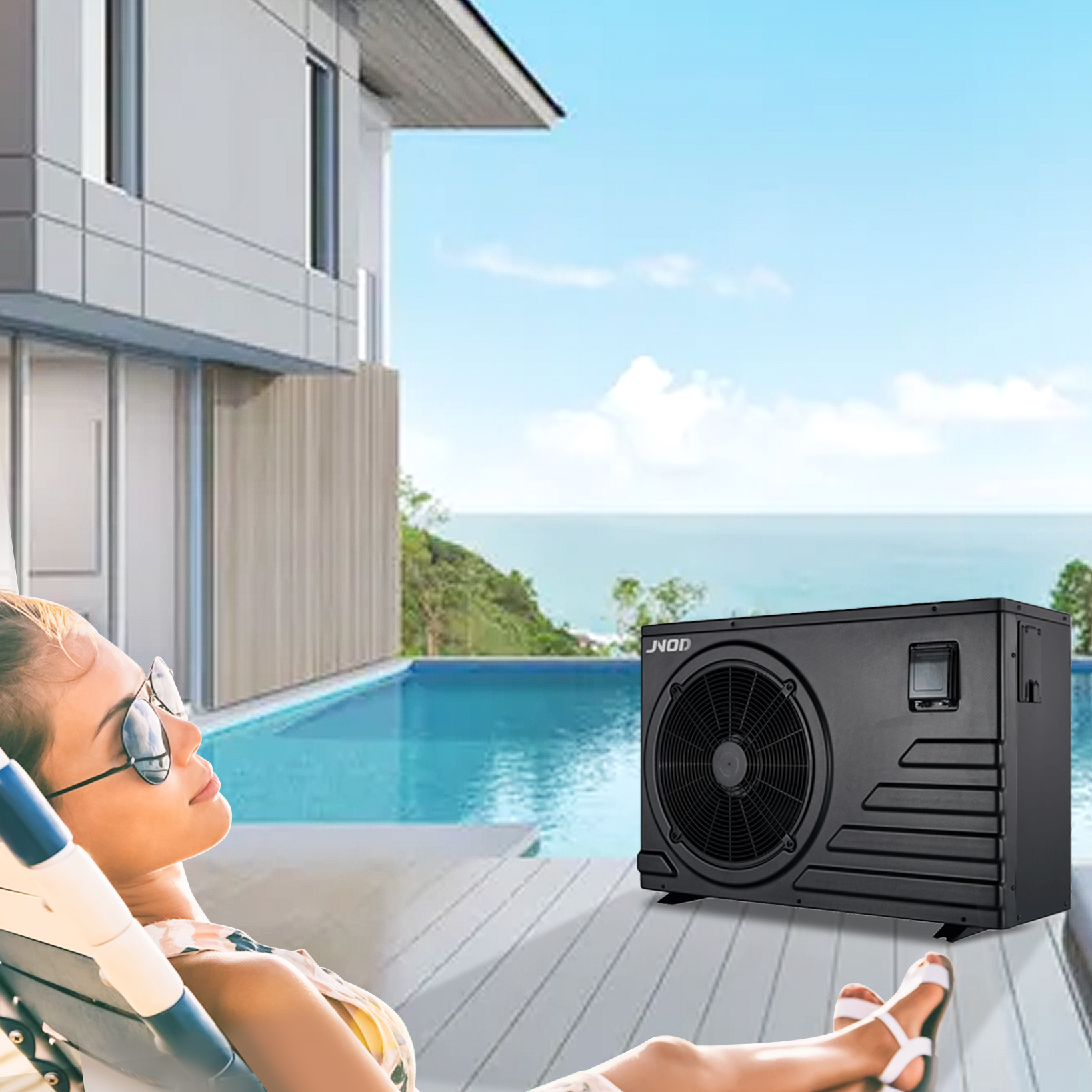 Inverter Commercial Spa Hotels Swimming Pool Heat Pump
